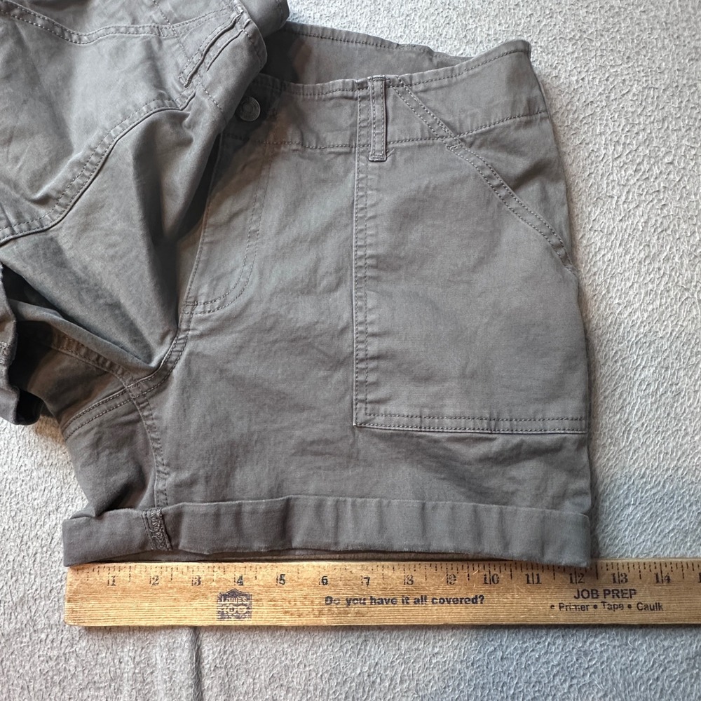 Magellan Outdoors Shorts Womens 12 Grey Utility Hiking Cuffed Cotton Spandex - Picture 8 of 9